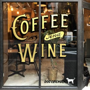 CAFE INCLUSION (Oil Sizing 23k Gold Leaf Window Sign)